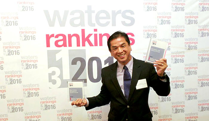 胡國琳學長創立的公司RiskVal Financial Solution LLC，榮獲 2016 Waters Rankings 「最佳市場風險管理系統」 和「最佳投資組合管理系統」兩項大獎