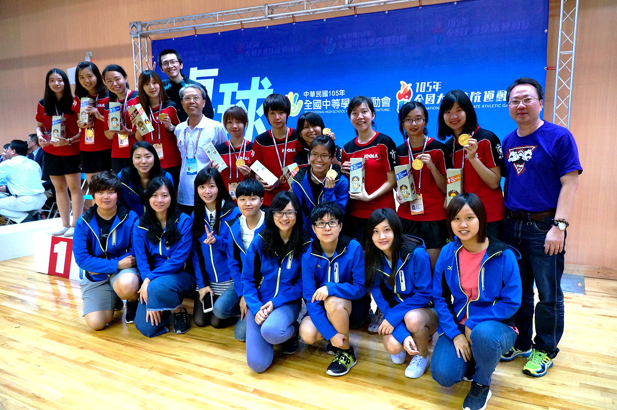 本校女子桌球隊獲得大專盃桌球賽一般組團體冠軍