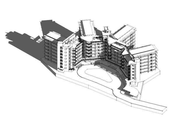 新建宿舍建築模型