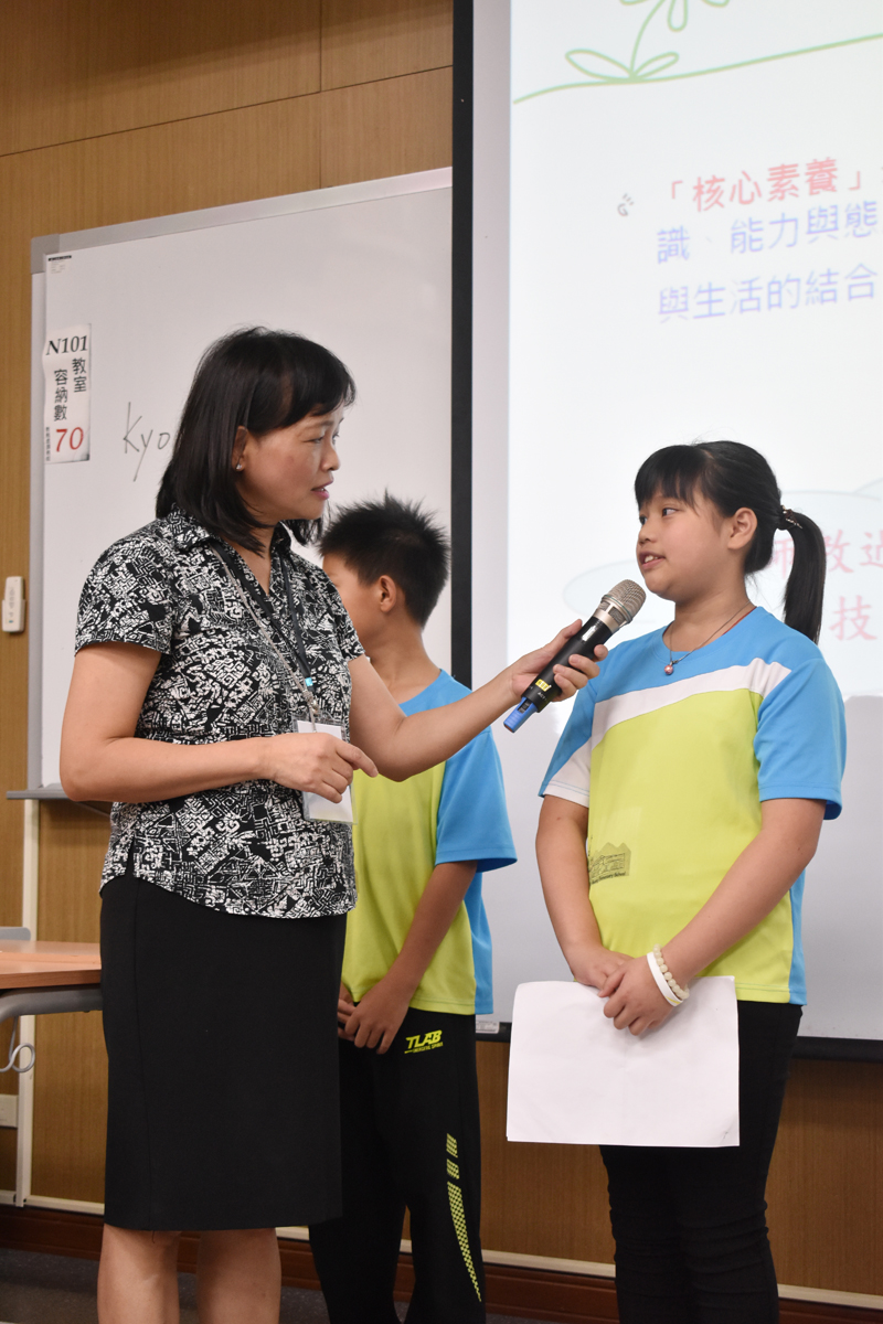 本校K-12中心呂秀蓮主任訪問小學生學習心得。
