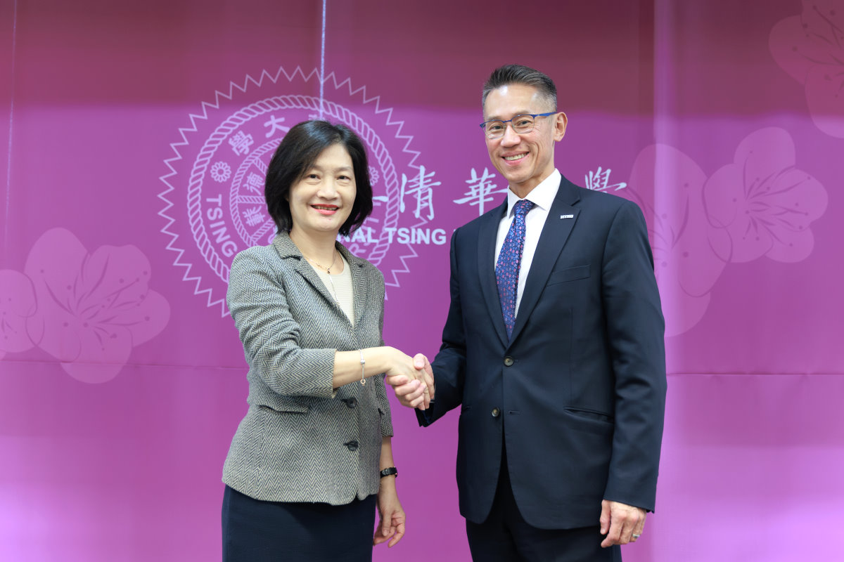 高為元校長(右)與NVIDIA全球副總裁暨台灣區邱麗孟總經理期許未來有更多跨域合作