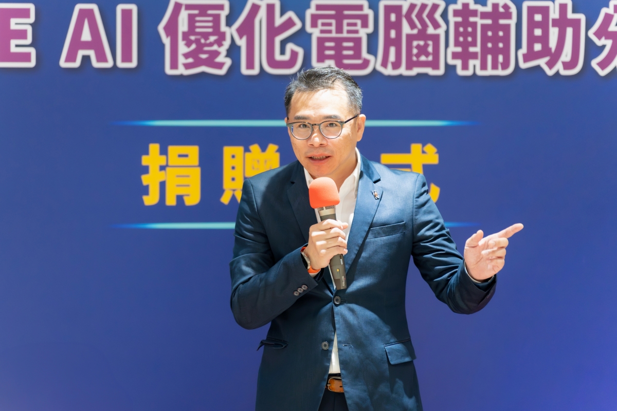 台灣西門子軟體工業陳晧璋董事長期待透過軟體捐贈，幫助本校學生實現創意價值